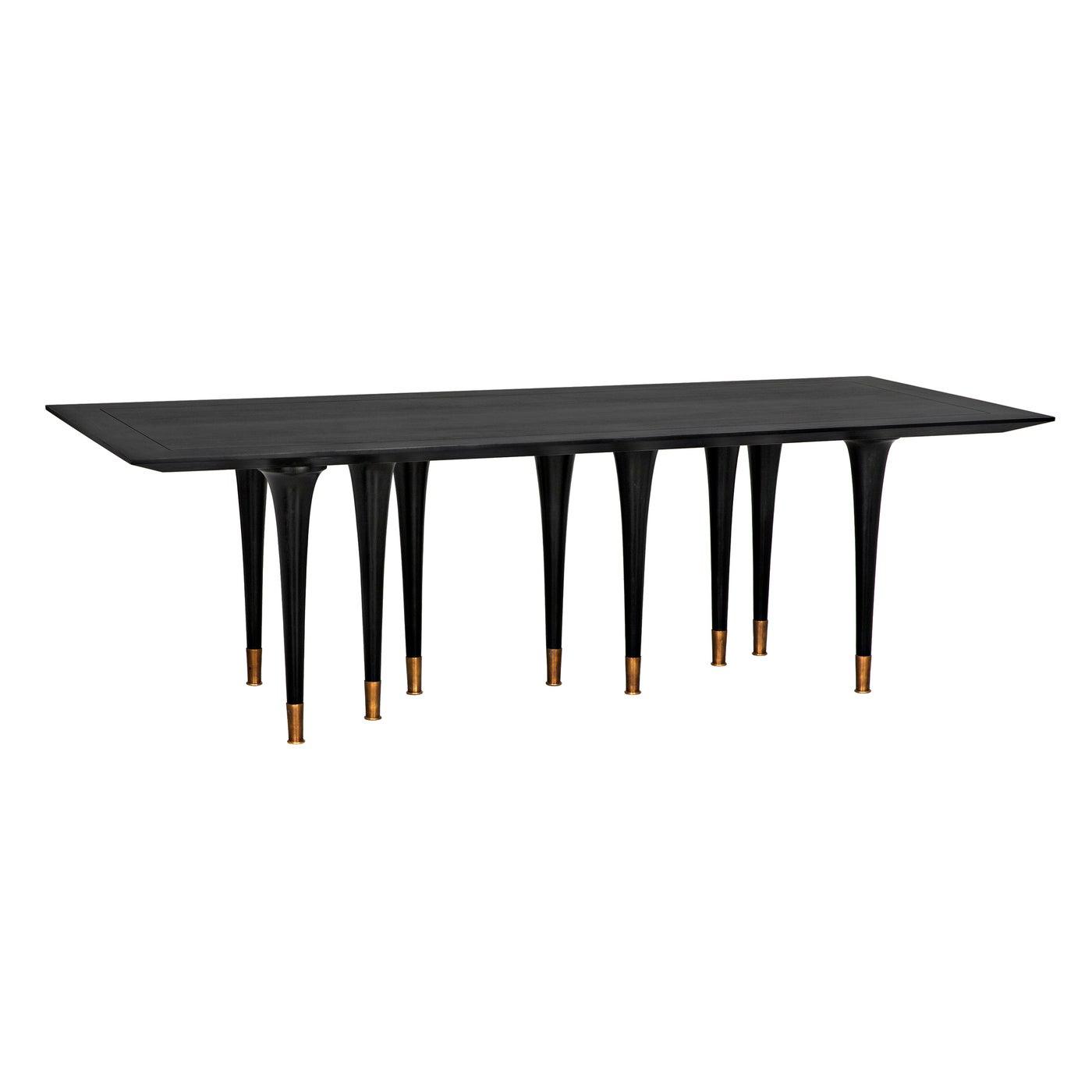 Romeo Dining Table, Hand Rubbed Black-Noir Furniture-Blue Hand Home