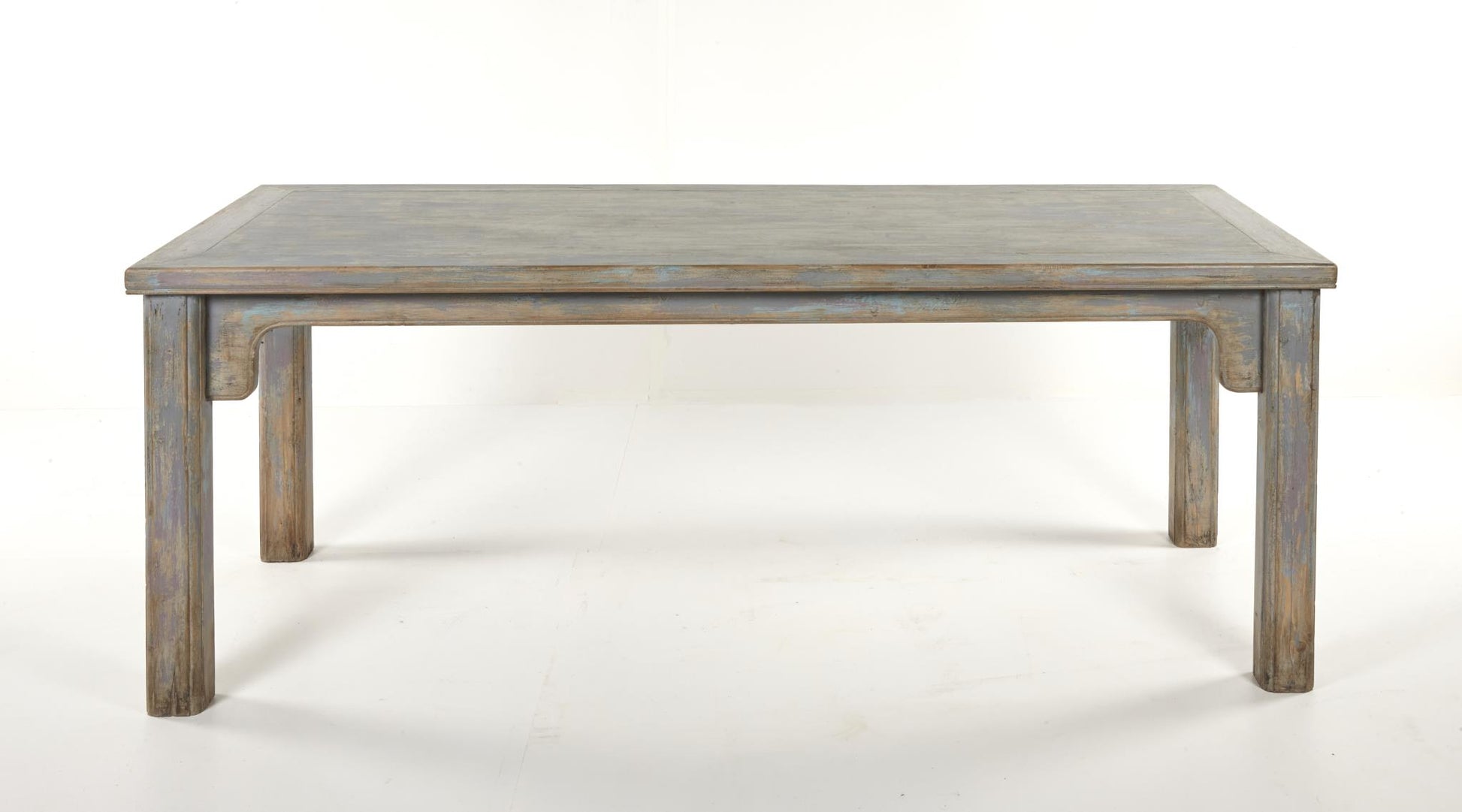 Sienna Dining Table/Desk in Antique Grey Blue-Olde Door Company-Blue Hand Home