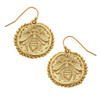 Susan Shaw Handcast Gold Bee Earrings-Susan Shaw Jewelry-Blue Hand Home