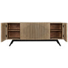 Noir Illusion Sideboard with Metal Base, Bleached Walnut-Noir Furniture-Blue Hand Home