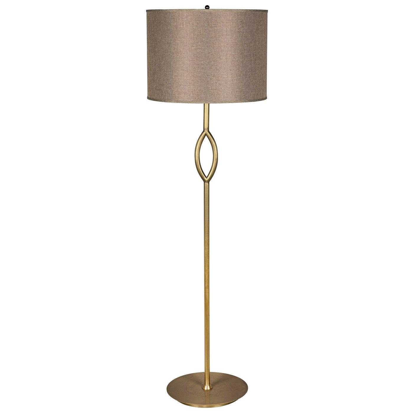 Ridge Floor Lamp with Shade-Noir Furniture-Blue Hand Home