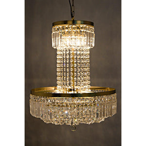 St. Petersburg Chandelier, Antique Brass and Glass-Noir Furniture-Blue Hand Home