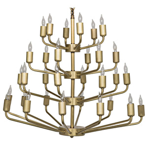 Montoro Chandelier, Antique Brass-Noir Furniture-Blue Hand Home