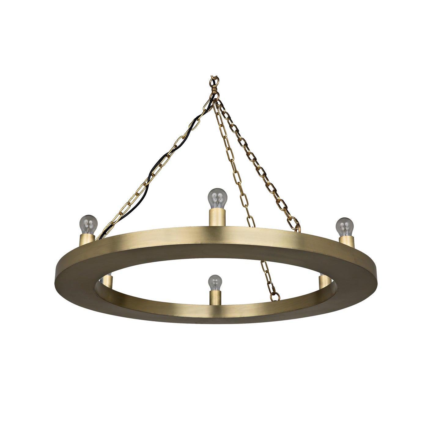 Ciro Chandelier, Metal with Brass Finish-Noir Furniture-Blue Hand Home