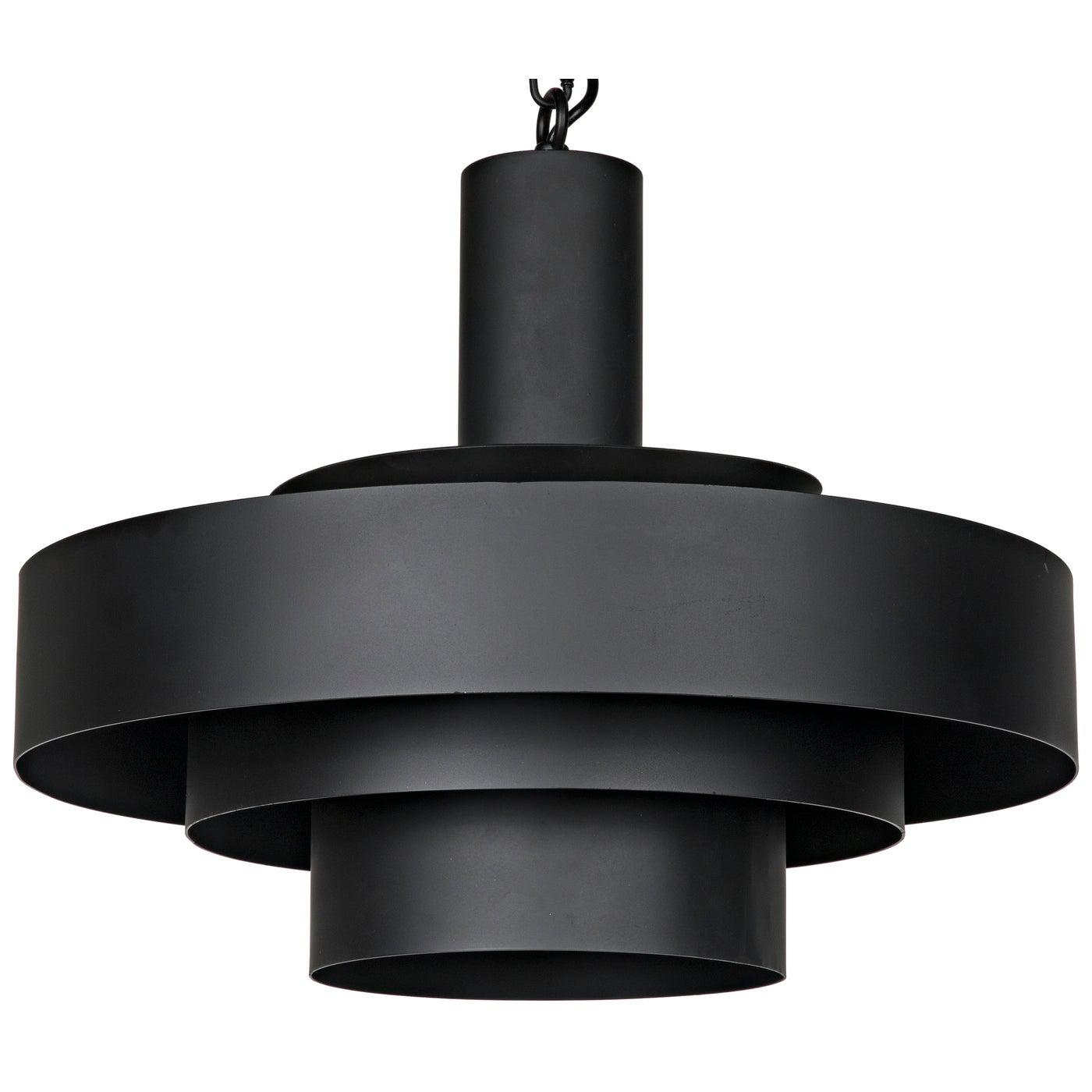 Parlor Pendant, Black Steel-Noir Furniture-Blue Hand Home