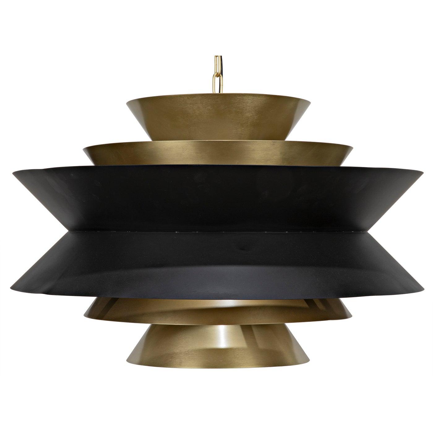 Arion Pendant, Steel with Brass Finish-Noir Furniture-Blue Hand Home