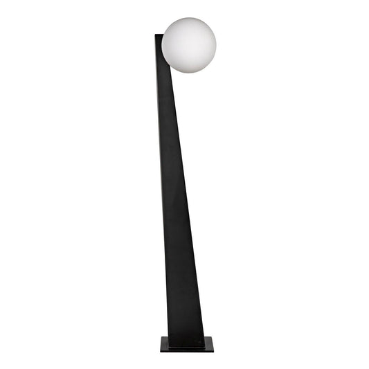 Noir Roy Floor Lamp, Black Metal-Noir Furniture-Blue Hand Home