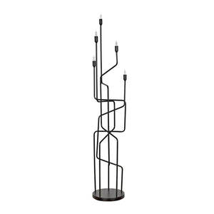 Noir Moriarty Floor Lamp, Black Metal-Noir Furniture-Blue Hand Home