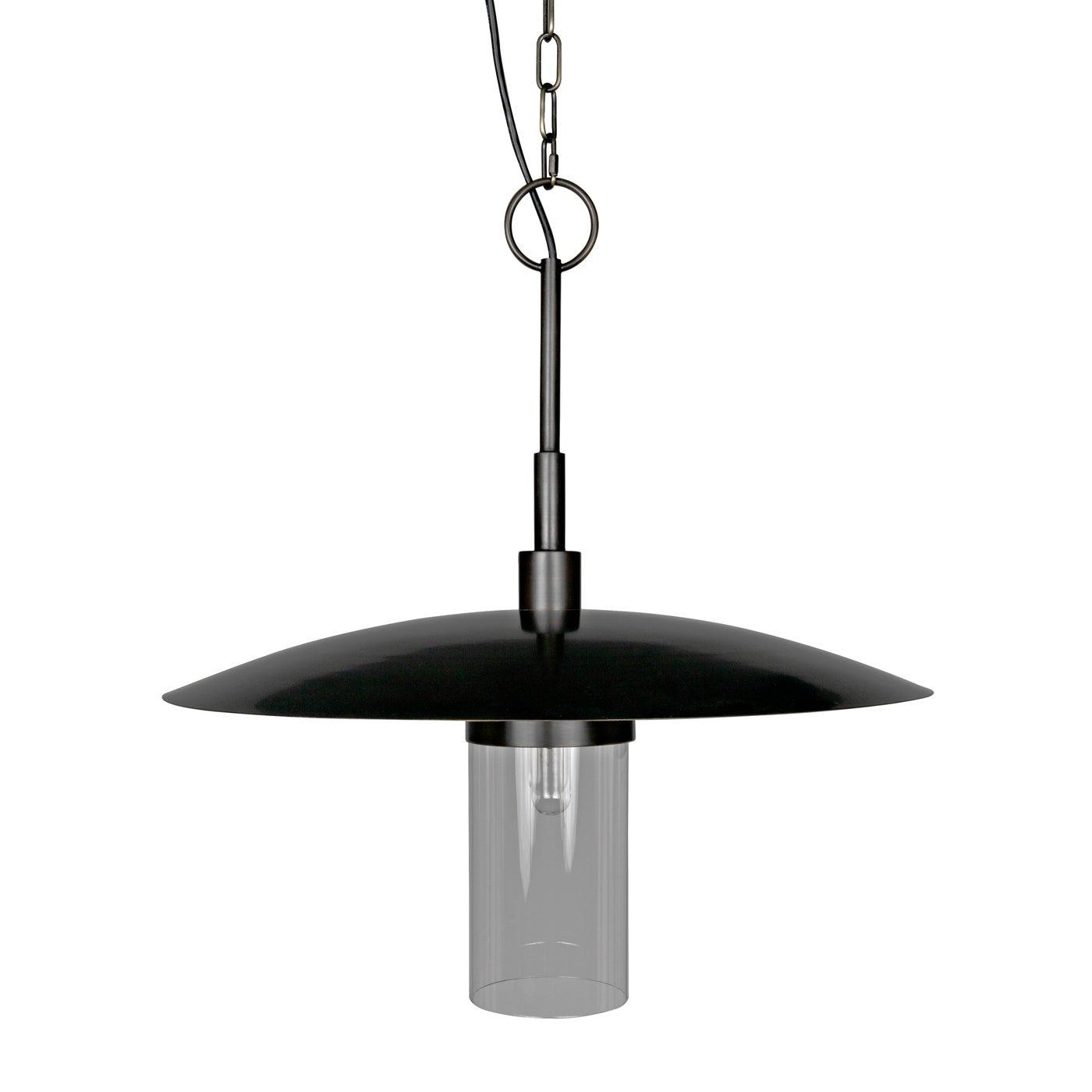 Noir Anton Pendant, Metal with Aged Brass Finish-Noir Furniture-Blue Hand Home