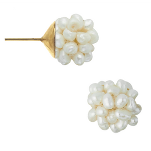 Genuine Freshwater Pearl Cluster Studs-Susan Shaw Jewelry-Blue Hand Home