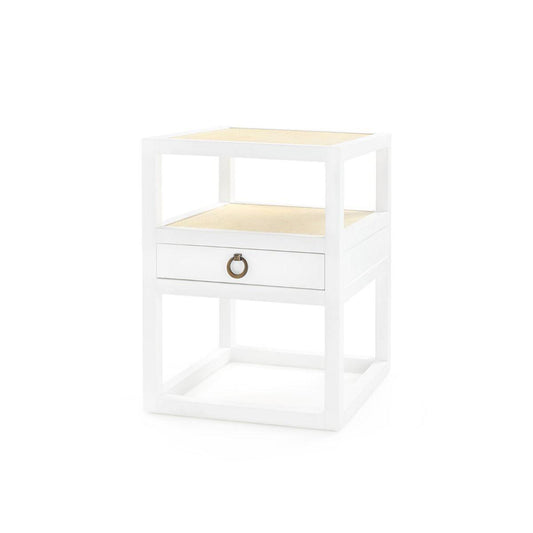 Villa & House - Polo 1-Drawer Side Table, White-Bungalow 5-Blue Hand Home