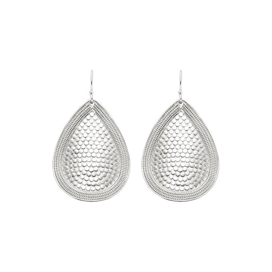 Anna Beck Teardrop Earrings - Silver-Anna Beck Jewelry-Blue Hand Home