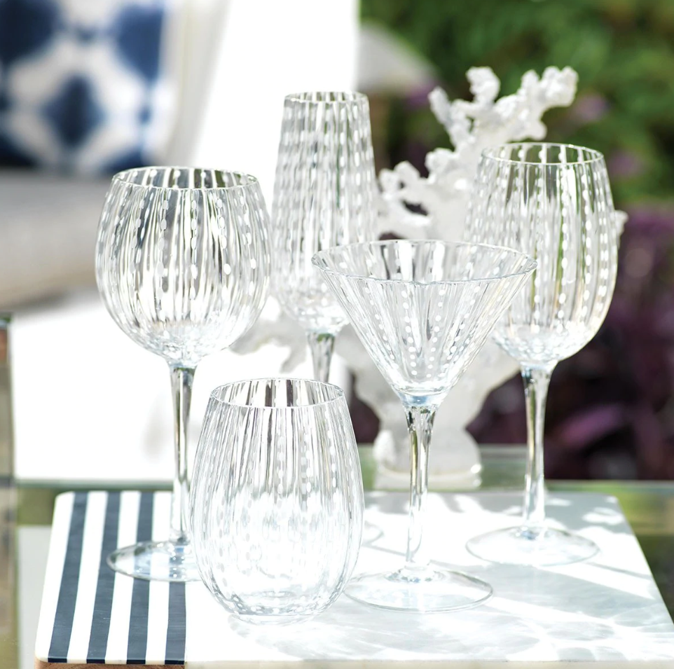 Stemless Champagne Flute - Dots