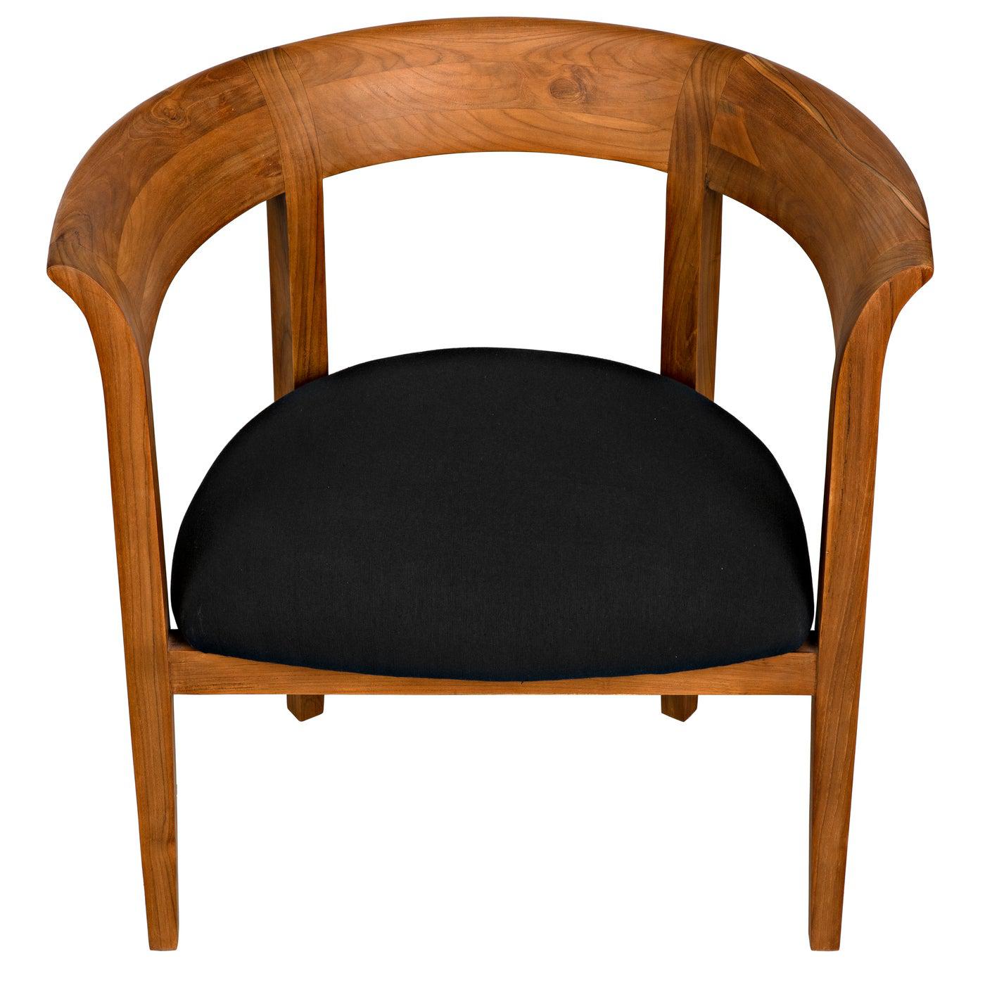 Webster Club Chair, Teak-Noir Furniture-Blue Hand Home