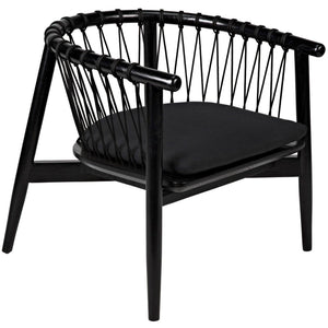 Hector Chair, Charcoal Black-Noir Furniture-Blue Hand Home