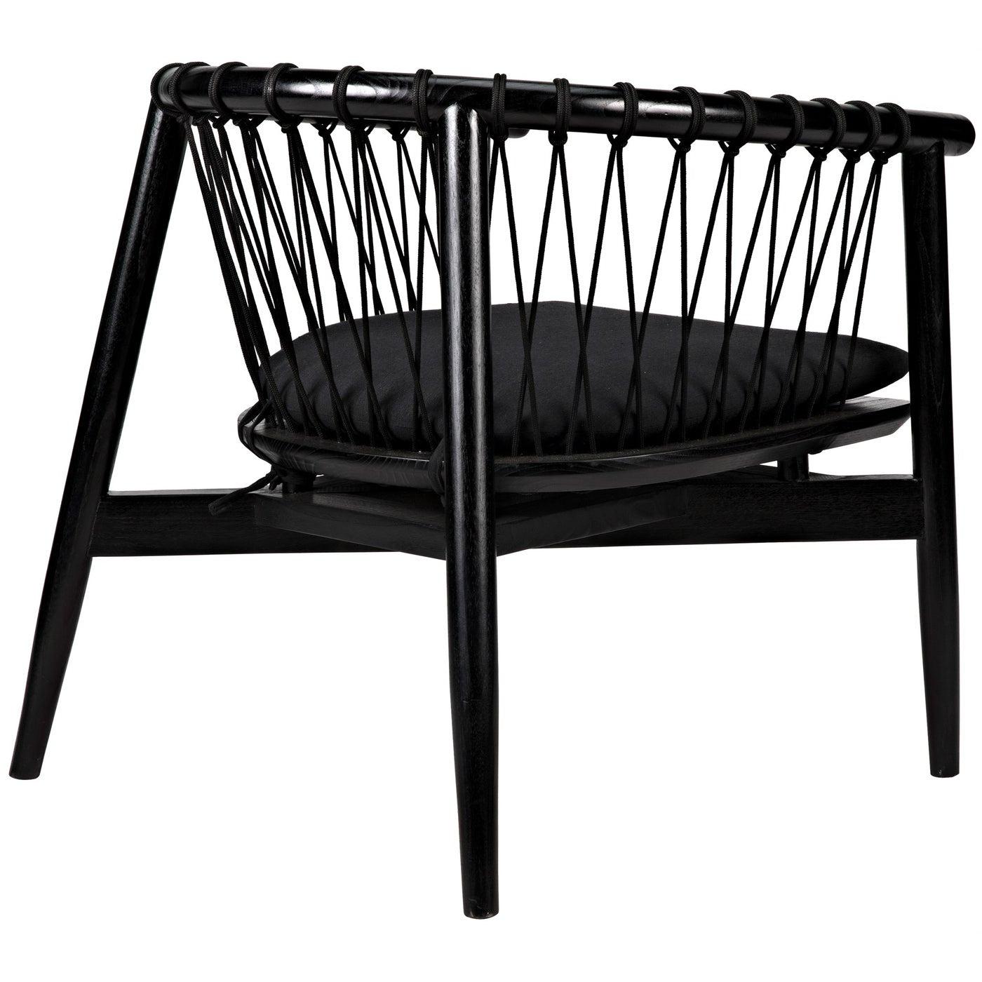 Hector Chair, Charcoal Black-Noir Furniture-Blue Hand Home