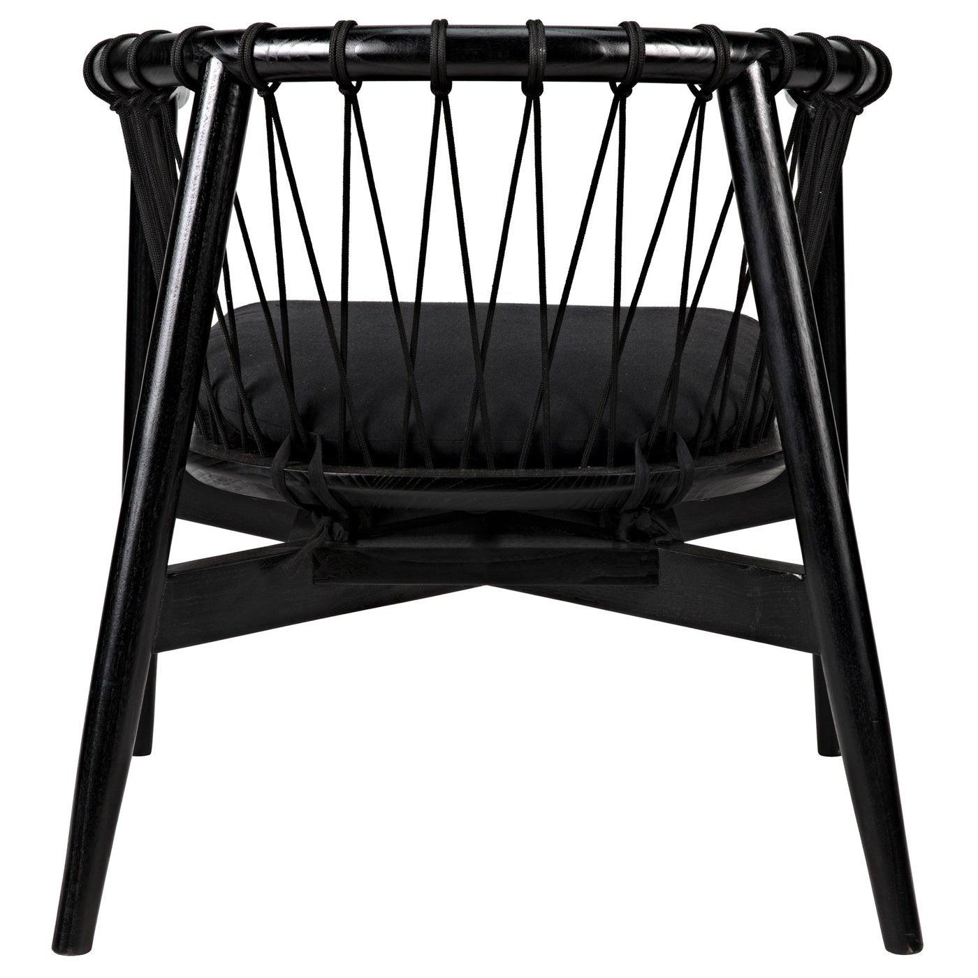 Hector Chair, Charcoal Black-Noir Furniture-Blue Hand Home