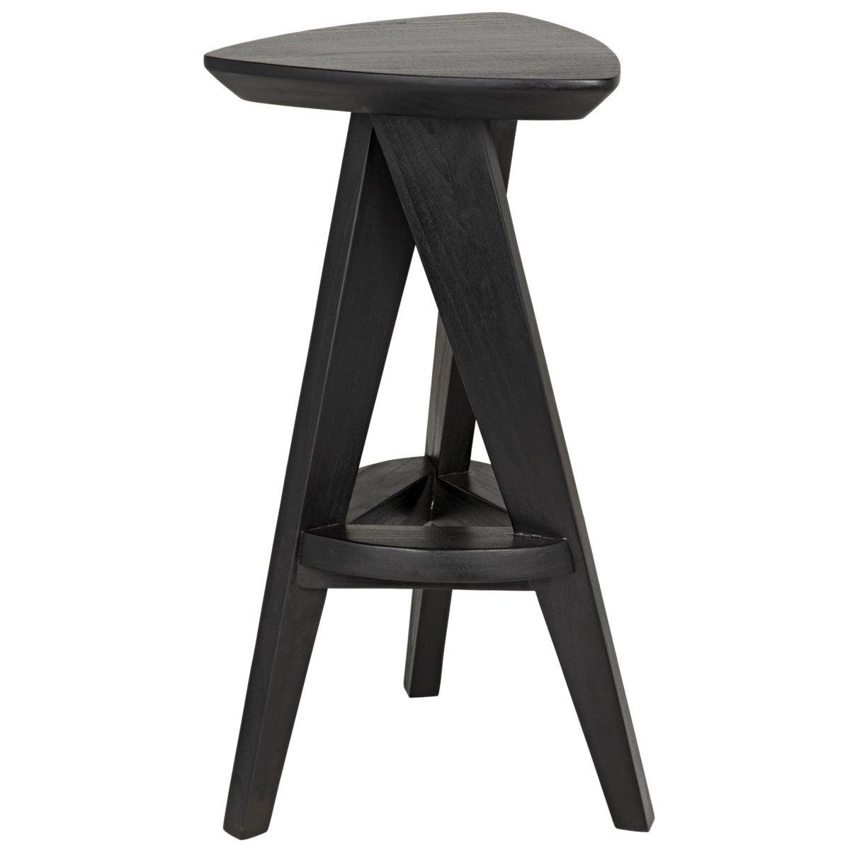 Noir Furniture Twist Counter Stool, Charcoal Black-Noir Furniture-Blue Hand Home