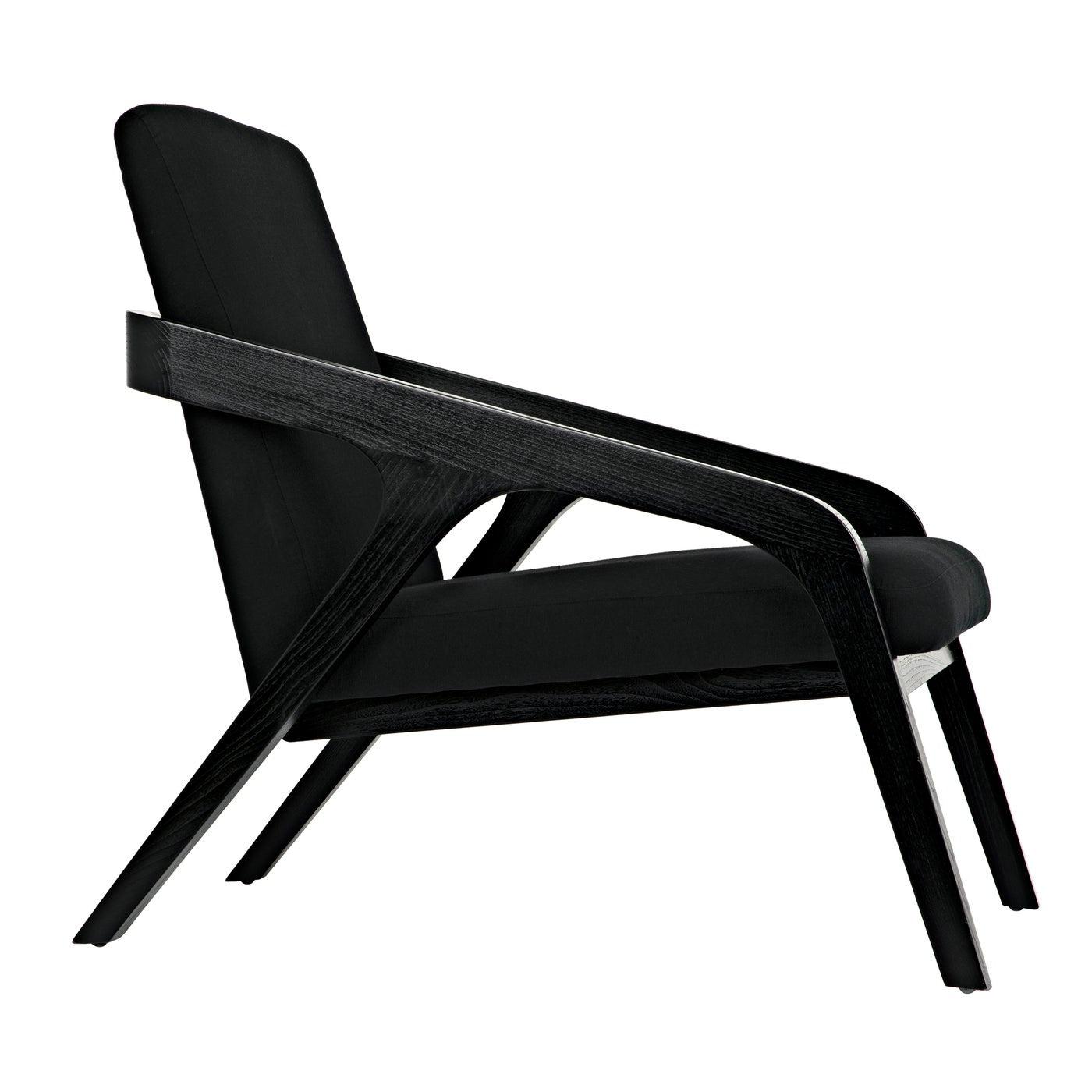 Lamar Chair, Charcoal Black-Noir Furniture-Blue Hand Home