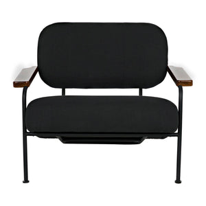 Zeus Chair with Black Cotton Fabric-Noir Furniture-Blue Hand Home