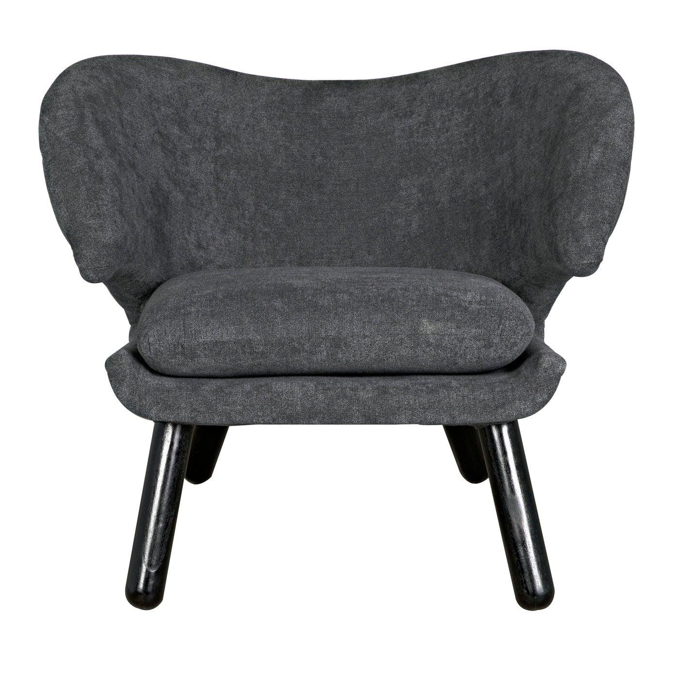 Valerie Chair with Grey Fabric-Noir Furniture-Blue Hand Home