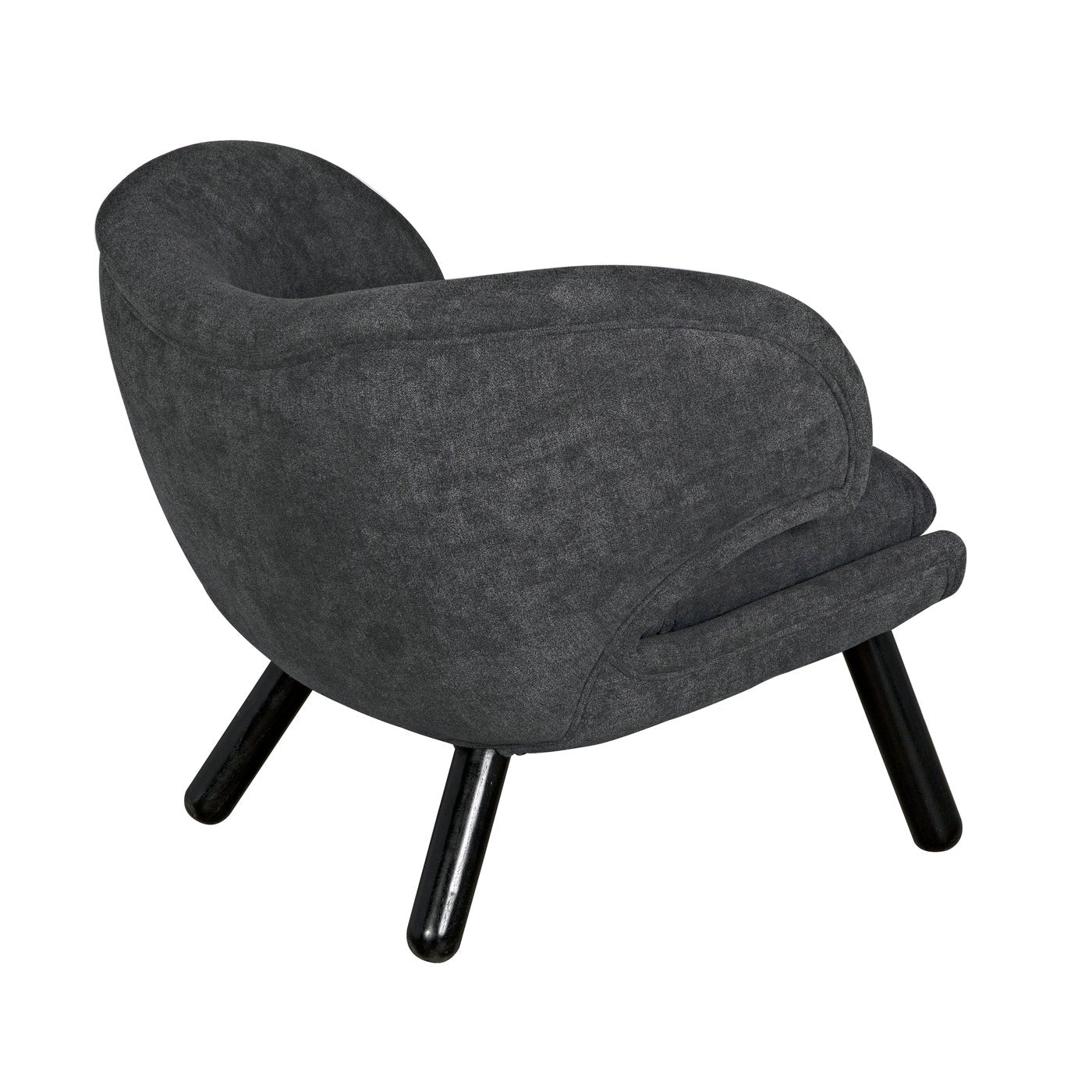 Valerie Chair with Grey Fabric-Noir Furniture-Blue Hand Home