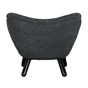 Valerie Chair with Grey Fabric-Noir Furniture-Blue Hand Home