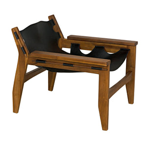 Nomo Chair, Teak with Leather-Noir Furniture-Blue Hand Home