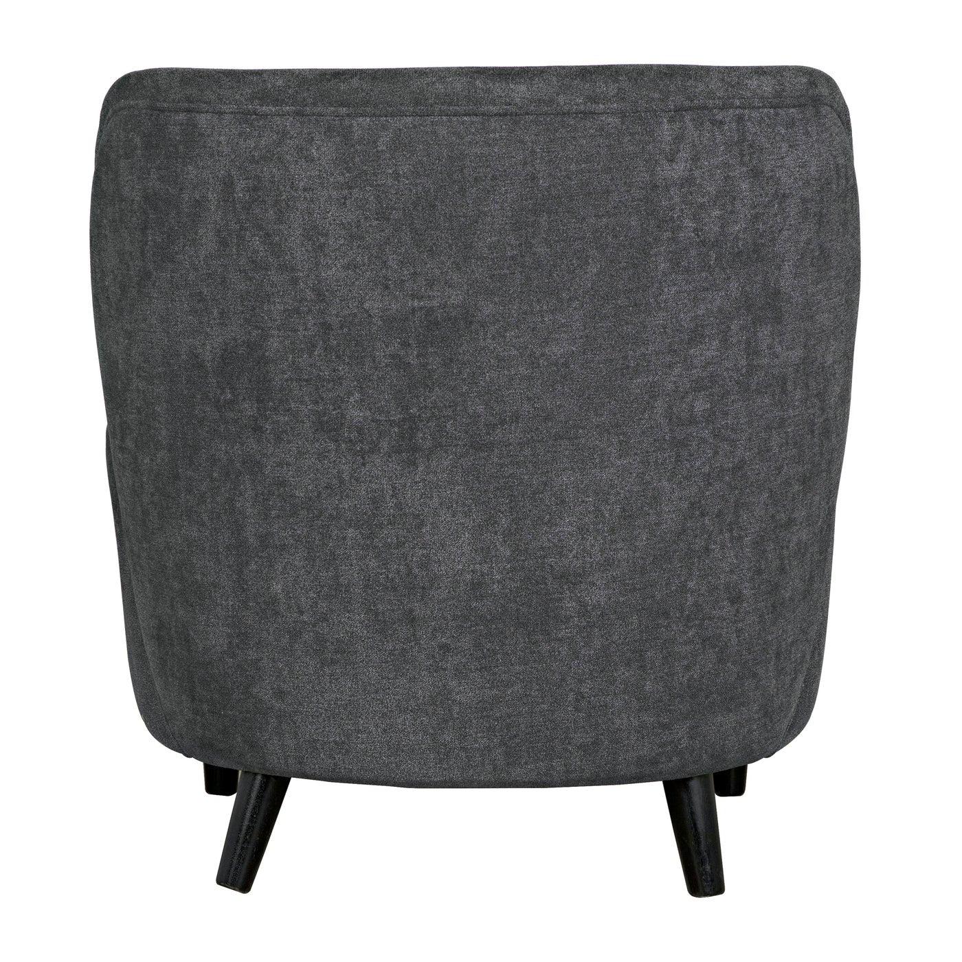 Laffont Chair with Grey Fabric-Noir Furniture-Blue Hand Home