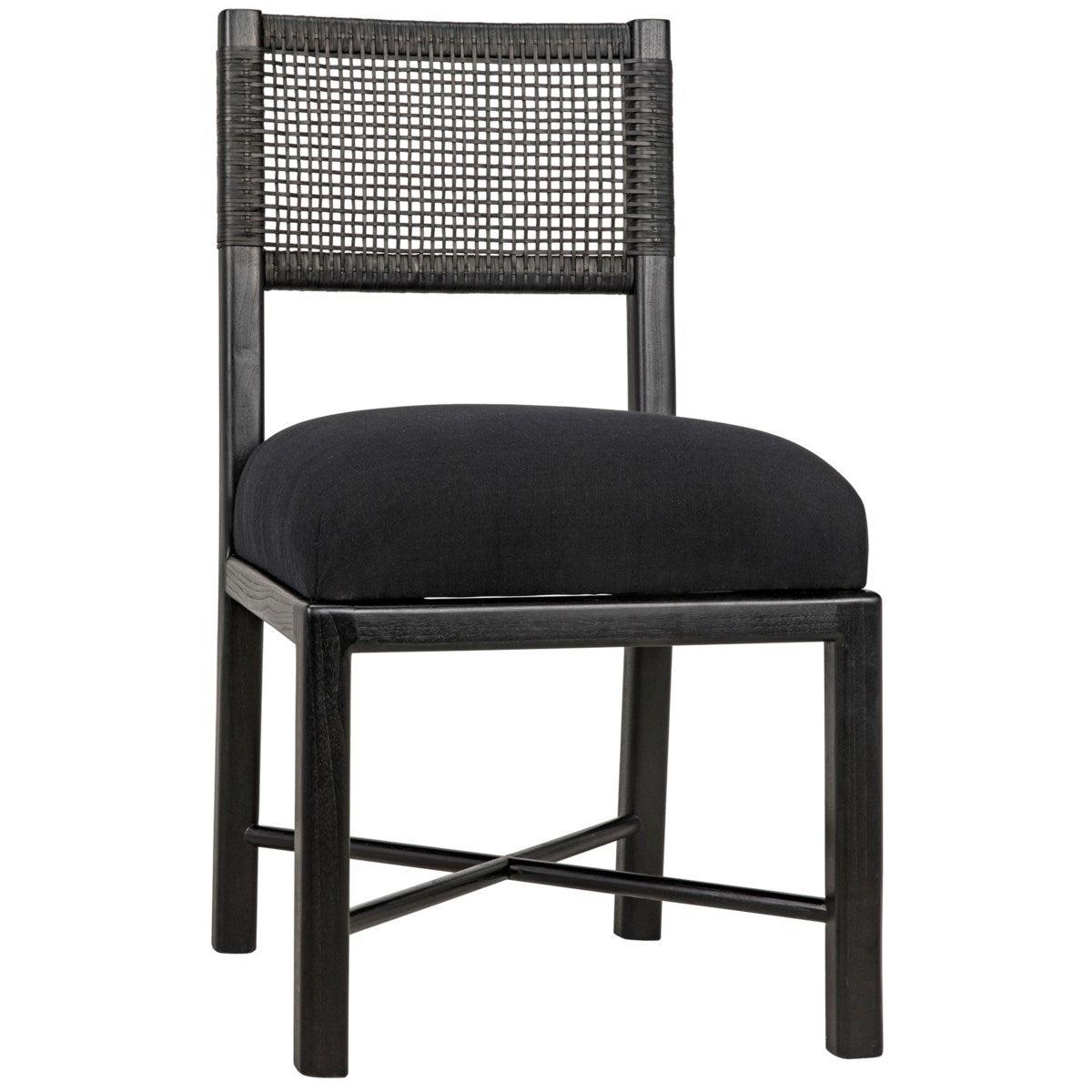 Noir Furniture Lobos Chair, Charcoal Black-Noir Furniture-Blue Hand Home