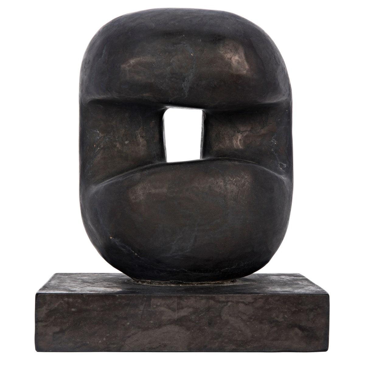 Noir Furniture Juno Sculpture, Black Marble-Noir Furniture-Blue Hand Home