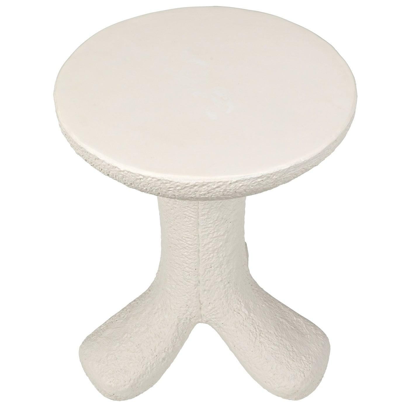 Laramy Side Table, White Fiber Cement-Noir Furniture-Blue Hand Home