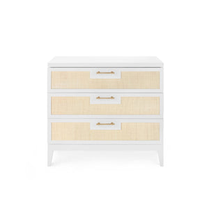 Villa & House - Astor 3-drawer Side Table, White-Bungalow 5-Blue Hand Home