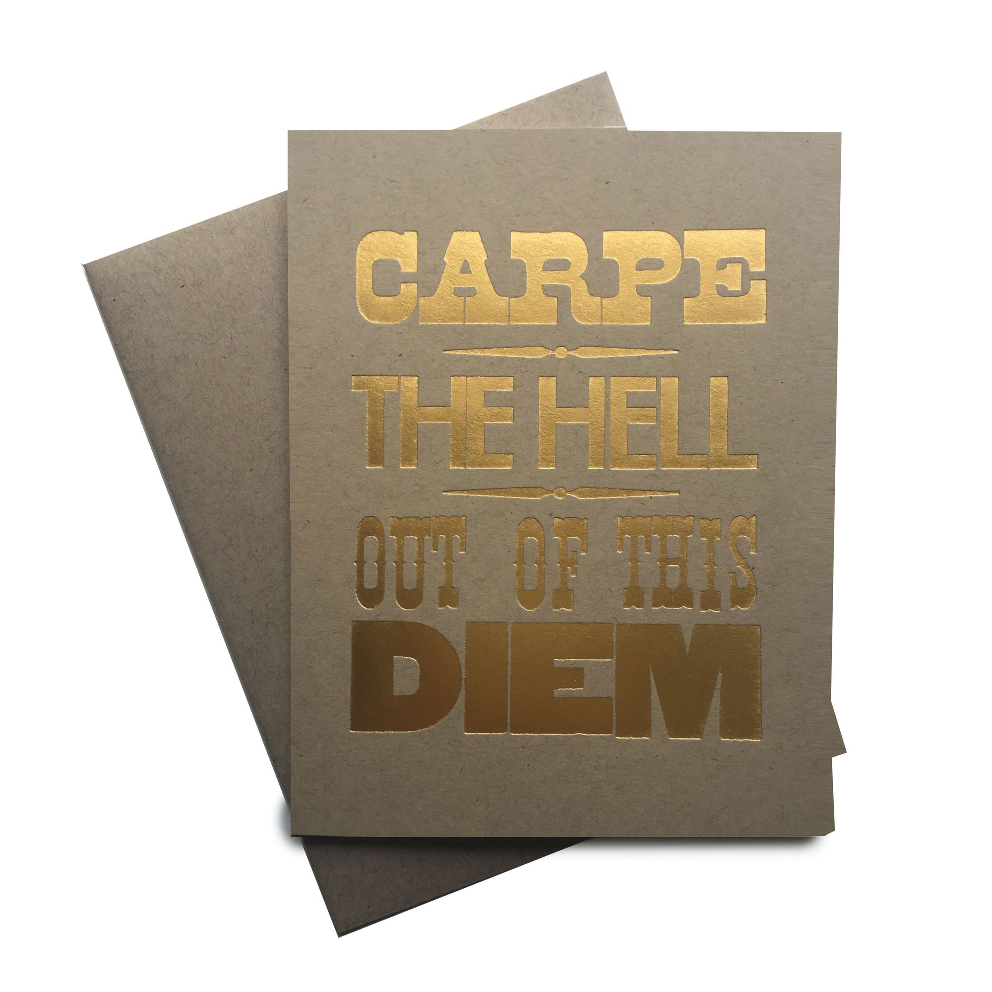 Tiramisu Paperie - Carpe The Hell Out of The Diem Notecard-Tiramisu Paperie-Blue Hand Home