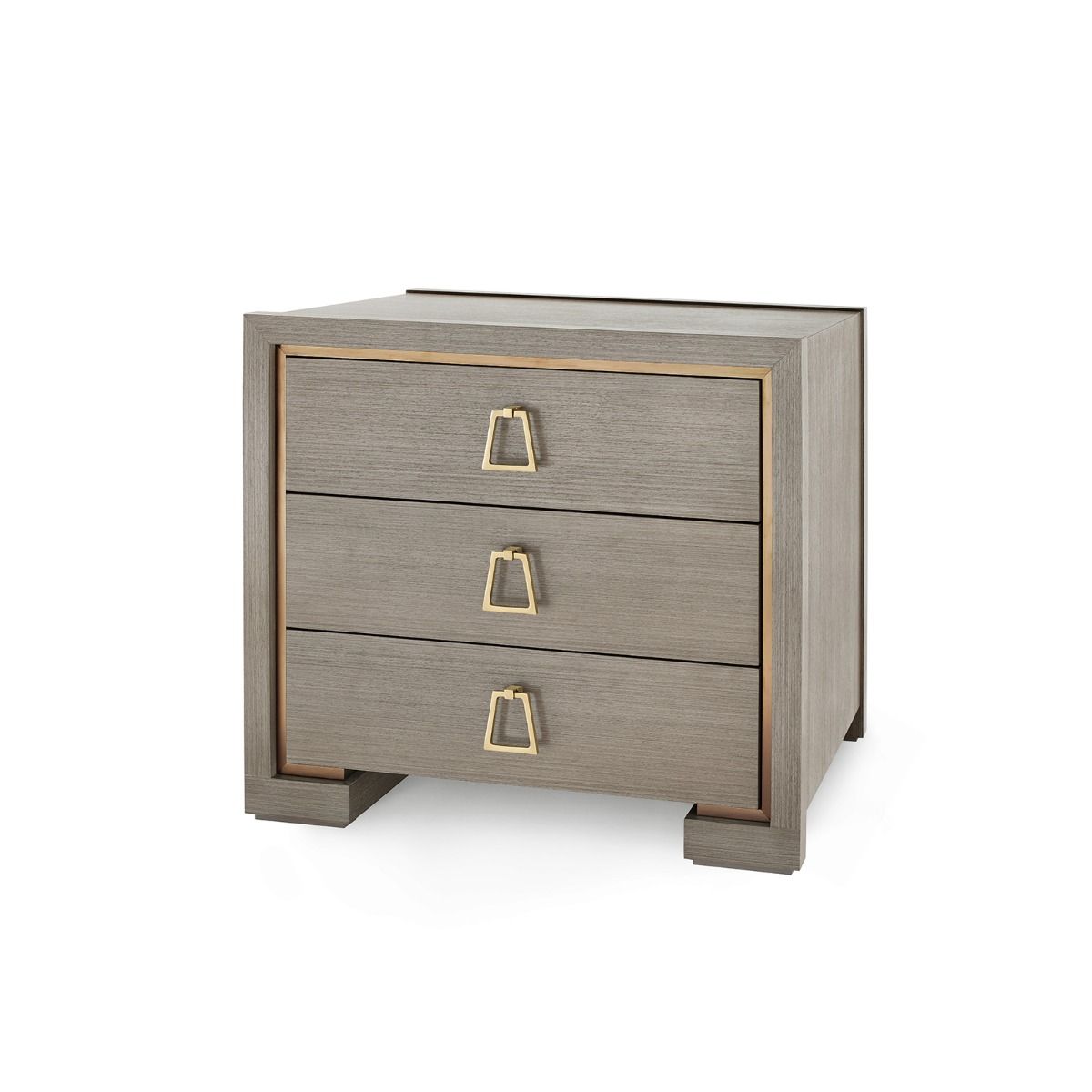 Villa & House - BLAKE 3-DRAWER SIDE TABLE, TAUPE GRAY-Bungalow 5-Blue Hand Home