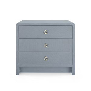 Villa & House - Bryant 3-drawer Side Table, Gray-Bungalow 5-Blue Hand Home