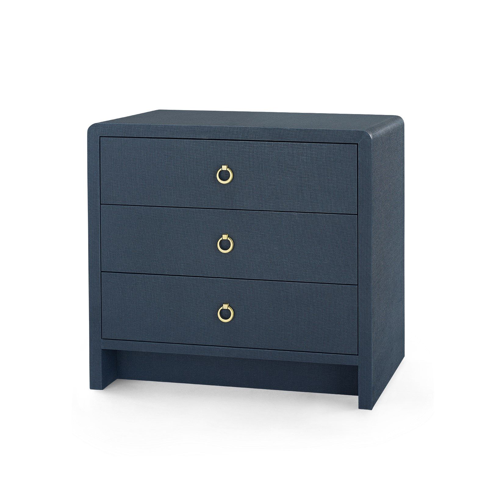 Villa & House - Bryant 3-drawer Side Table, Navy Blue-Bungalow 5-Blue Hand Home