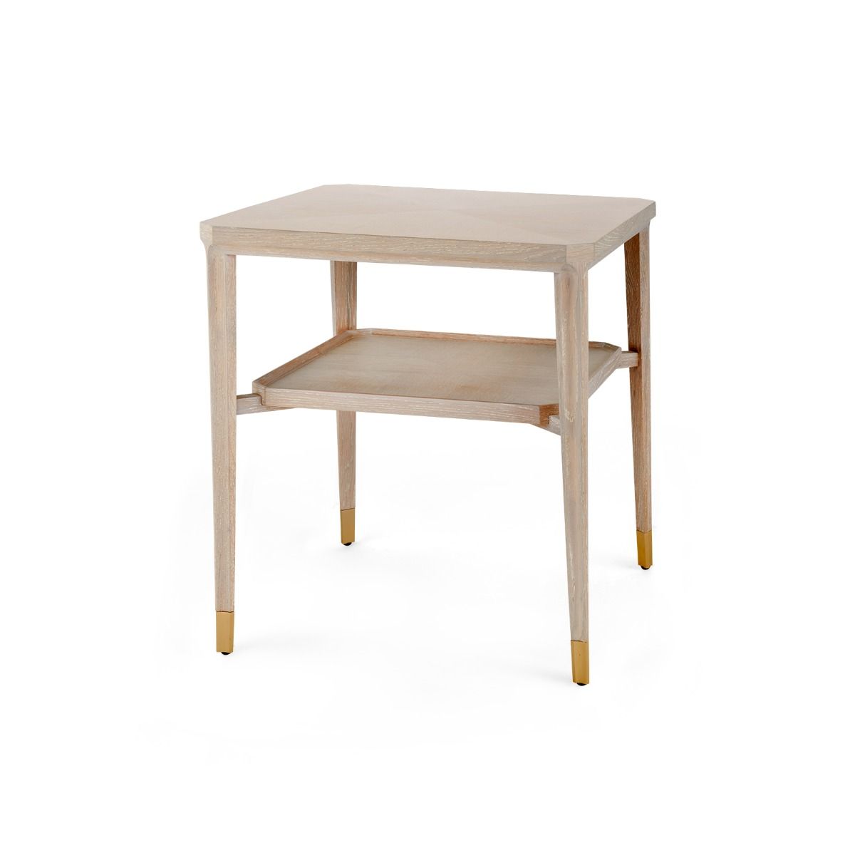 Villa & House - Bertram Side Table, Bleached Cerused Oak-Bungalow 5-Blue Hand Home