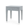 Villa & House - Claudette 1-drawer Side Table, Gray And Nickel-Bungalow 5-Blue Hand Home