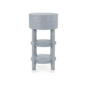 Villa & House - Claudette 1-drawer Round Side Table, Gray And Nickel-Bungalow 5-Blue Hand Home