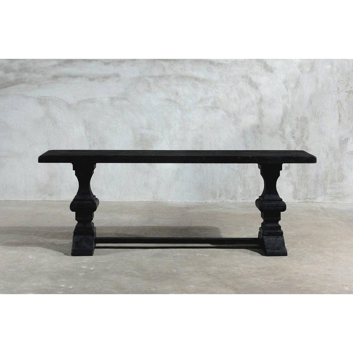 Reclaimed Elm Console - Rail Legs w/ Center Beam-Organic Restoration-Blue Hand Home