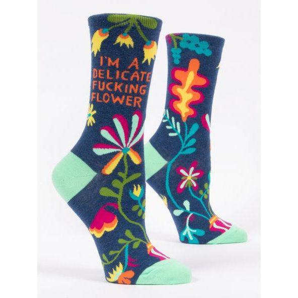 Crew Socks-Blue Q-Blue Hand Home