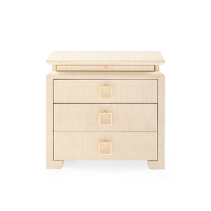 Villa & House - Elina 3-drawer Side Table, Natural-Bungalow 5-Blue Hand Home