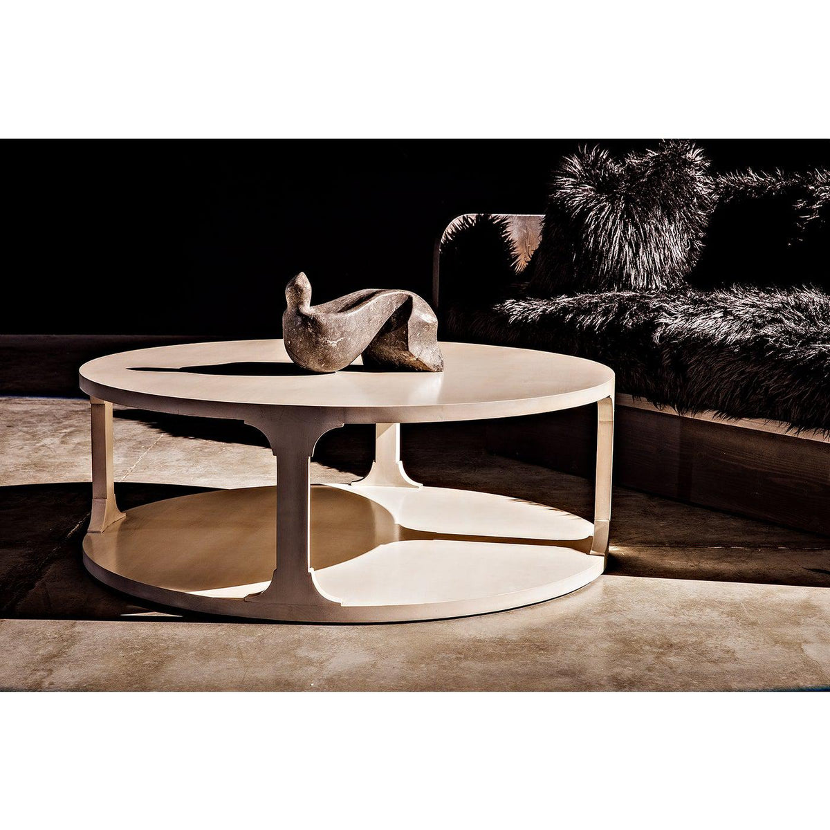 Gimso Round Coffee Table, Alder-Blue Hand Home