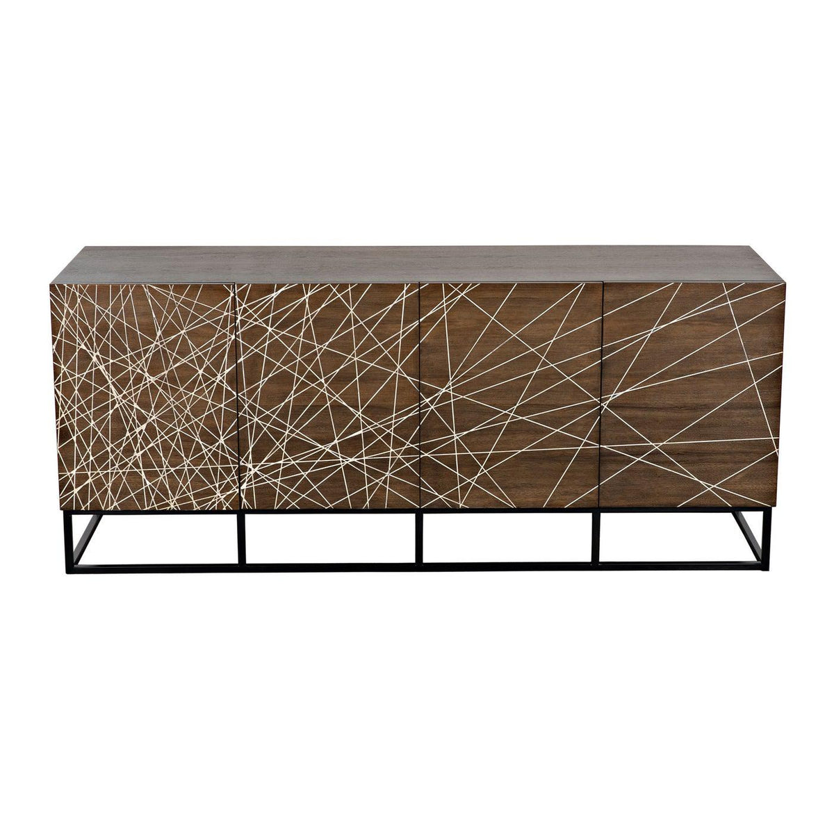 Hudson Sideboard, Walnut Plywood, Steel Base-CFC Furniture-Blue Hand Home