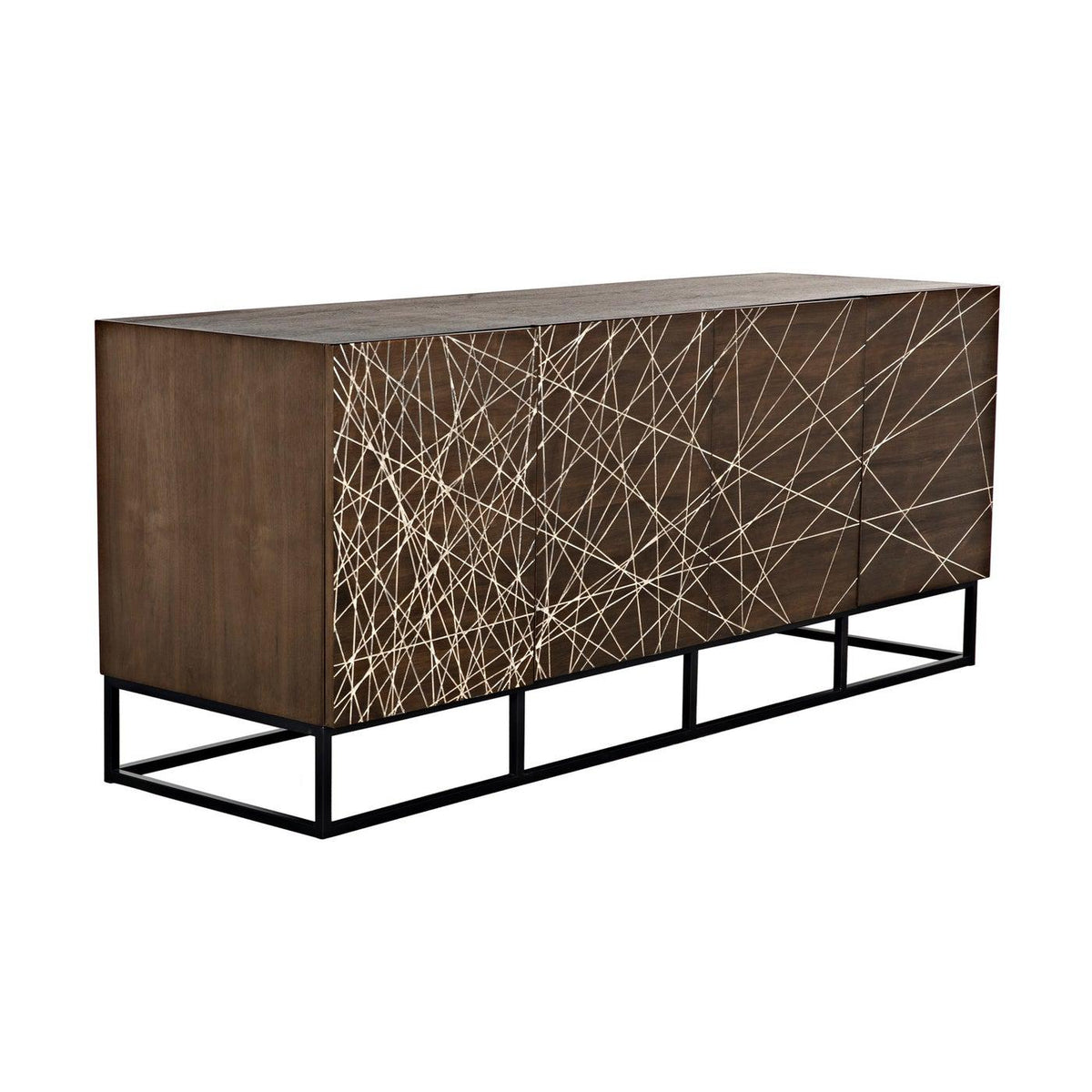 Hudson Sideboard, Walnut Plywood, Steel Base-CFC Furniture-Blue Hand Home