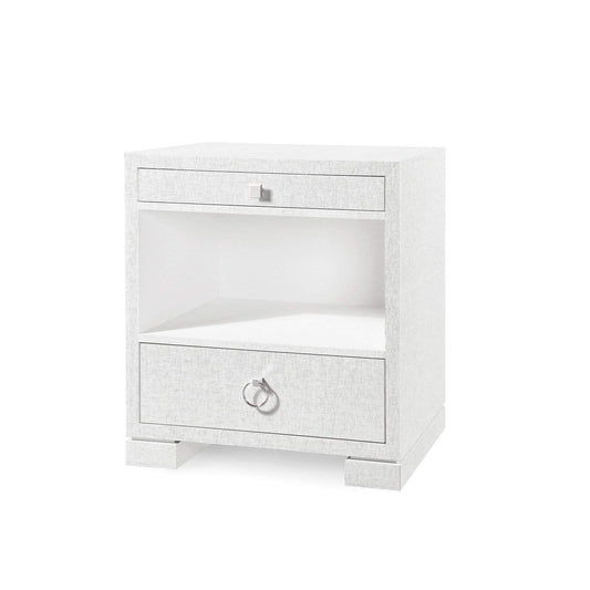 Villa & House - Frances 2-Drawer Side Table In White-Bungalow 5-Blue Hand Home