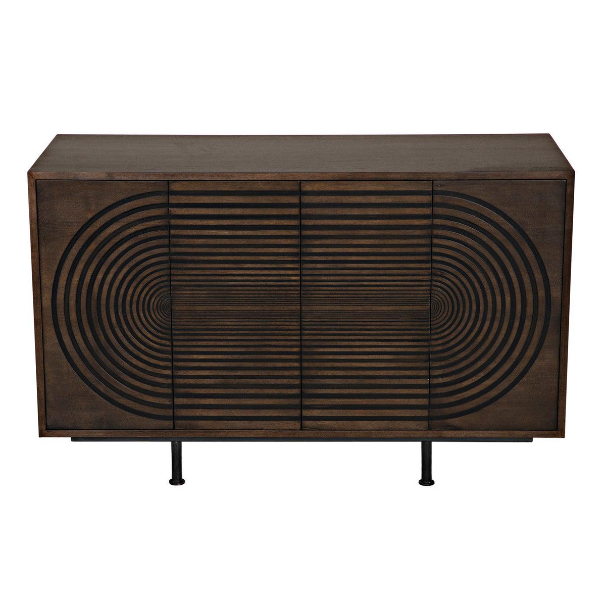 Ascot Credenza, Walnut Veneer-CFC Furniture-Blue Hand Home