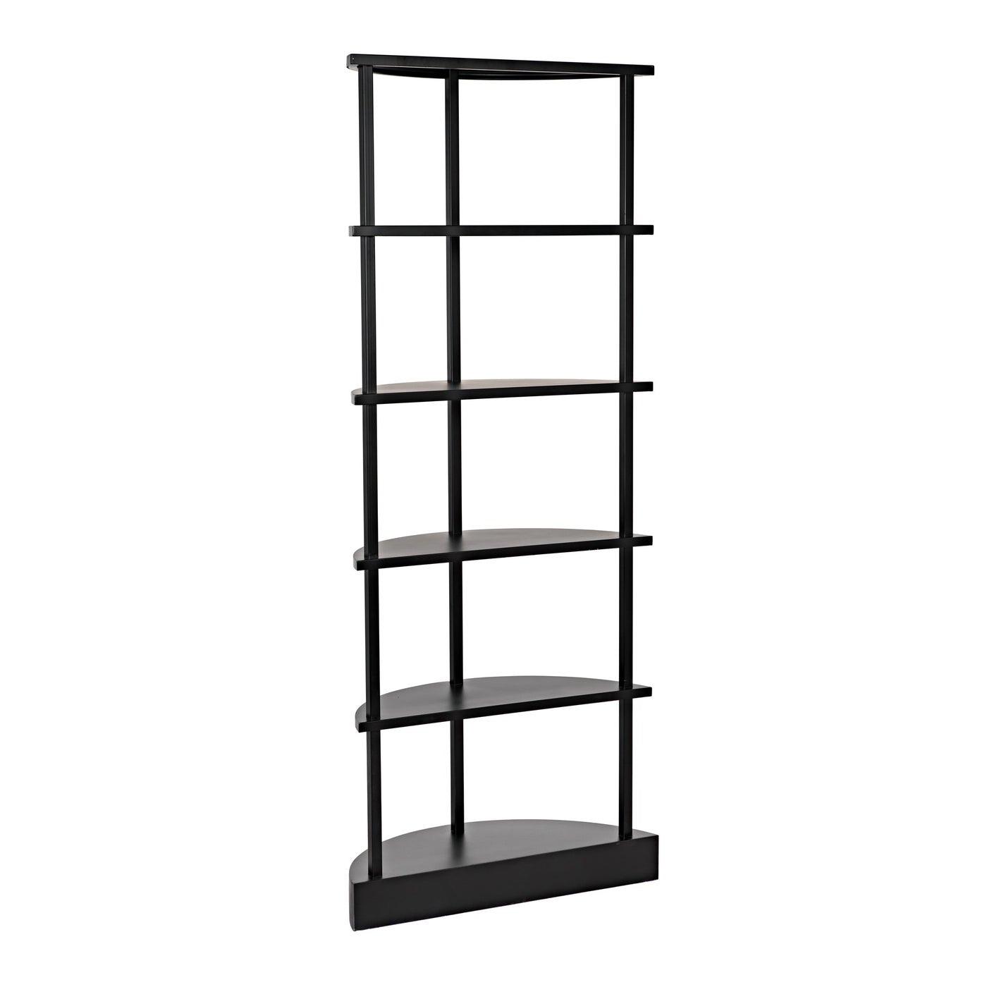 Noir Spago Bookcase, Black Metal-Noir Furniture-Blue Hand Home