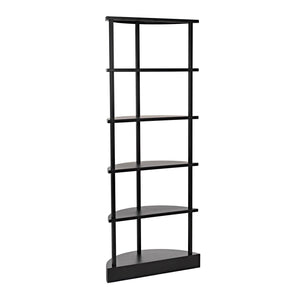 Noir Spago Bookcase, Black Metal-Noir Furniture-Blue Hand Home